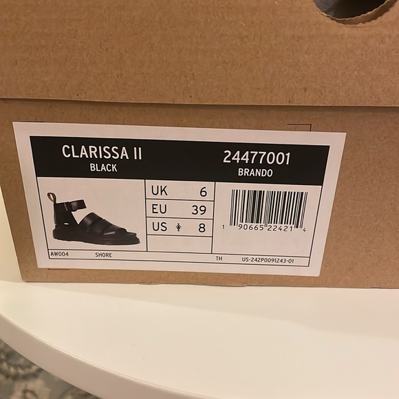 NIB Doc Marten sandals Clarissa II black size 8 - Picture 2 of 6